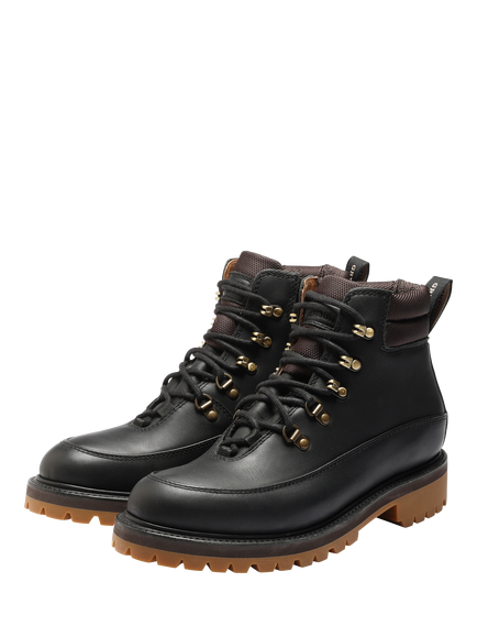 Grenson Thomas Waterproof Leather Lace Up Ankle Boots, Black - view 2, Black