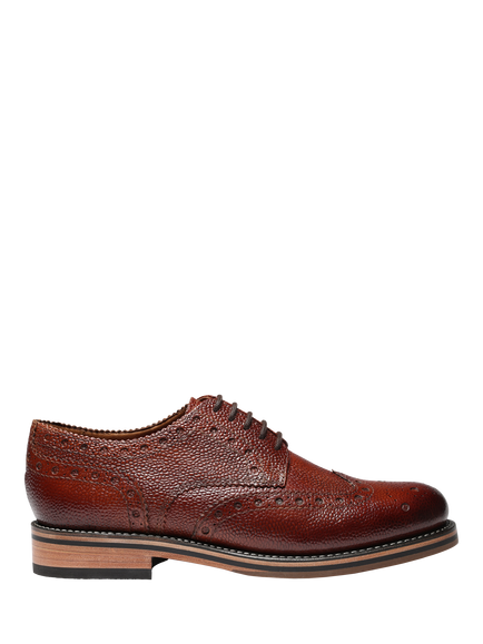 Grenson Archie Leather Brogues, Cognac, Cognac