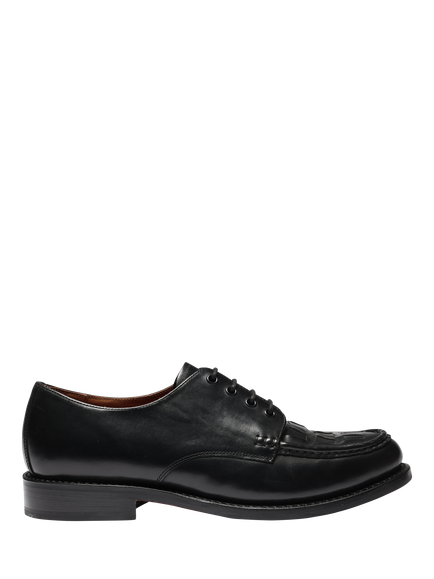 Grenson Jonathan Leather Derby Shoes, Black, Black