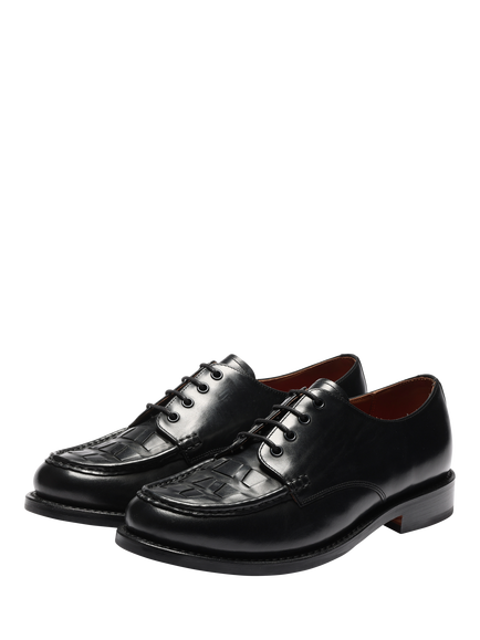 Grenson Jonathan Leather Derby Shoes, Black - view 2, Black