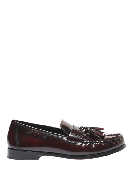 Grenson Omar Leather Tassel Loafers, Burgundy, Burgundy