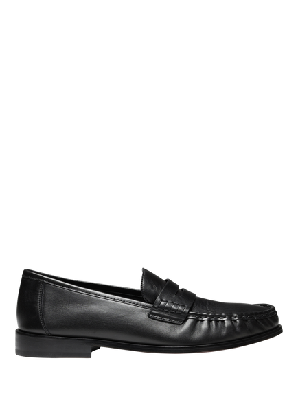 Grenson Simeon Leather Loafers, Black, Black