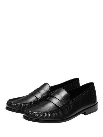 Grenson Simeon Leather Loafers, Black - view 2, Black