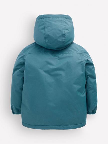 Mini Boden Kids' 4-in-1 Waterproof Coat, Green Teal - view 2, Green Teal
