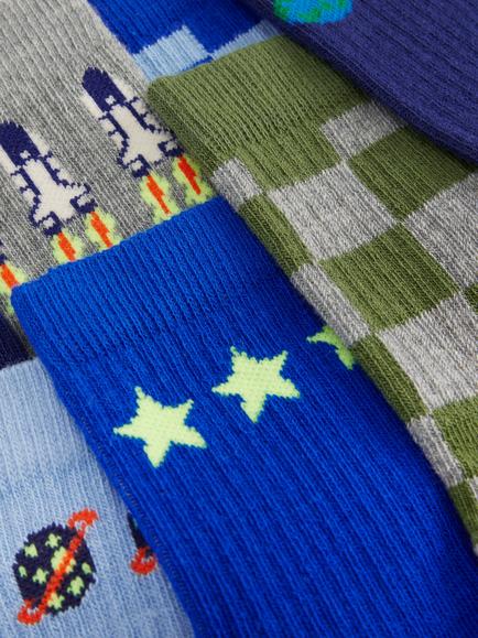 Mini Boden Kids' Ribbed Socks, Pack of 7, Multi - view 2, Multi