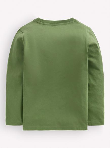 Mini Boden Kids' Cotton Linear Stitch T-Shirt, Multi - view 2, Multi