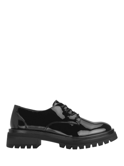 Start-Rite Kids' Angry Angels Barcelona Lace Up Patent Shoes, Black, Black