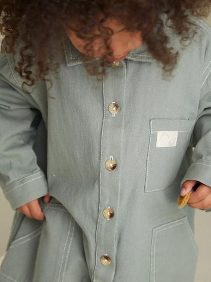 Claude & Co Baby Western Overalls, Sea Green - view 2, Sea Green