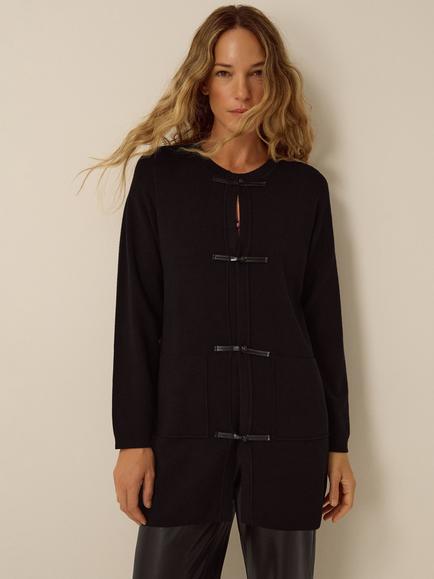 Monsoon Tia Knit Coatigan, Black, Black