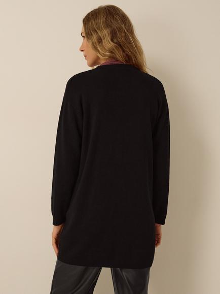 Monsoon Tia Knit Coatigan, Black - view 2, Black