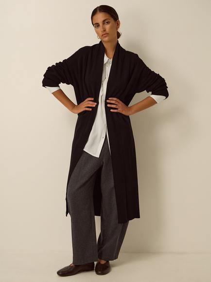 Monsoon Sadie Shawl Coatigan containing LENZING™ ECOVERO™ Viscose, Black