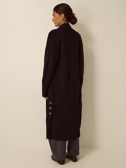 Monsoon Sadie Shawl Coatigan containing LENZING™ ECOVERO™ Viscose - view 2, Black