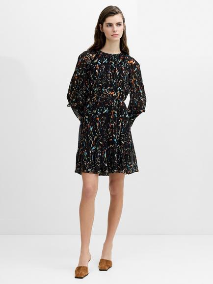 French Connection Kylie Abstract Print Mini Dress, Black Multi, Black Multi
