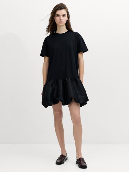 French Connection Sivine Bubble Hem Mini Dress, Black - view 2, Black
