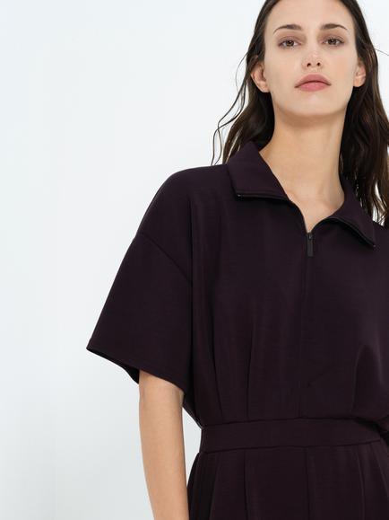 French Connection Wren Half Zip Wide Leg Jumpsuit, Mocha Brown - view 2, Mocha Brown