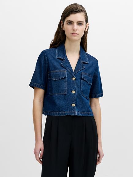 French Connection Archie Denim Shirt, Authentic Indigo, Authentic Indigo