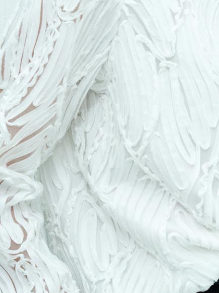 French Connection Margot 3D Textured Long Sleeve Shirt, Winter White - view 2, Winter White