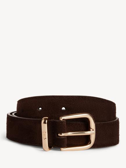 Hobbs Nima Suede Belt, Brown, Brown
