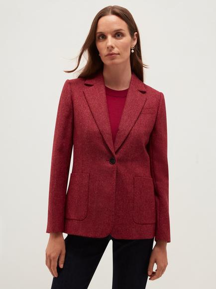 Hobbs Lilla Wool Single Breasted Blazer, Pink, Pink
