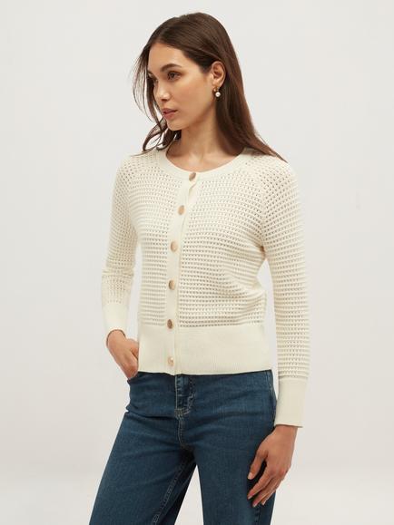 Hobbs Florian Cardigan, Cream, Cream