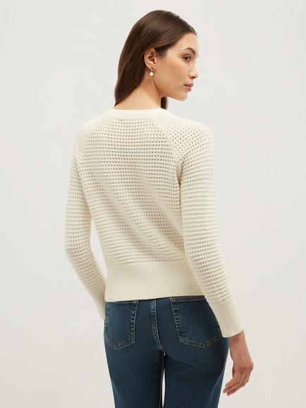Hobbs Florian Cardigan, Cream - view 2, Cream