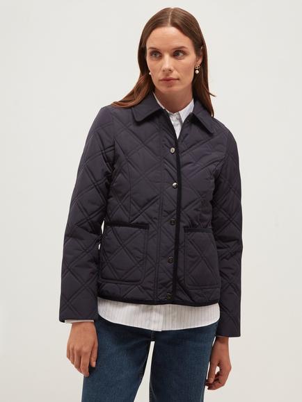 Hobbs Sandra Quilted Jacket, Blue, Blue