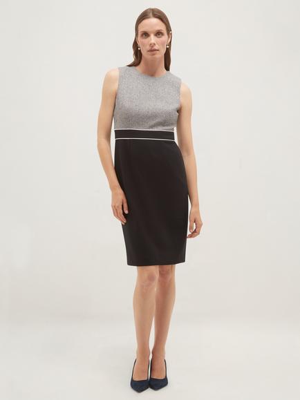 Hobbs Edie Dress, Navy/Silver, Navy/Silver