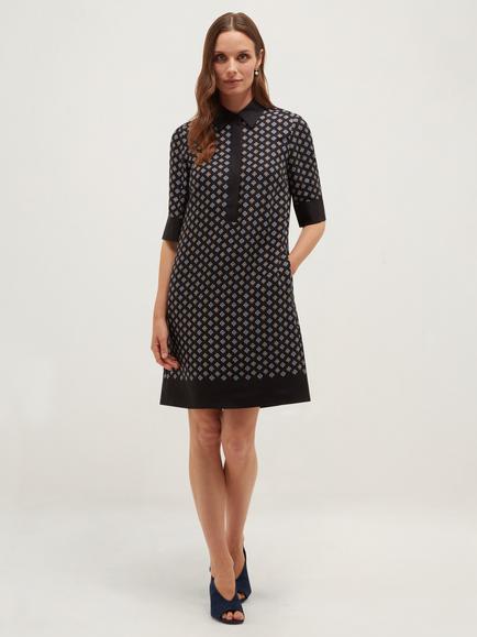 Hobbs Marciella Dress, Blue/Multi, Blue/Multi