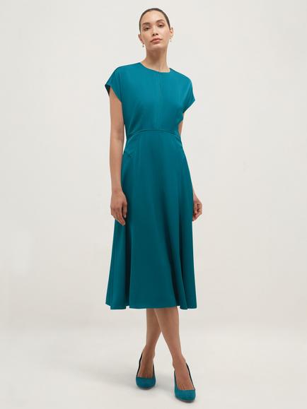 Hobbs Petite Adela Midi Dress, Blue, Blue