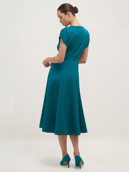 Hobbs Petite Adela Midi Dress, Blue - view 2, Blue