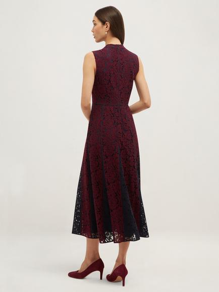 Hobbs Petite Quin Dress, Purple - view 2, Purple