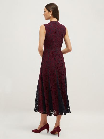 Hobbs Quin Lace Dress, Purple - view 2, Purple