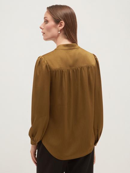 Hobbs Aubrey Blouse, Khaki Green - view 2, Khaki Green