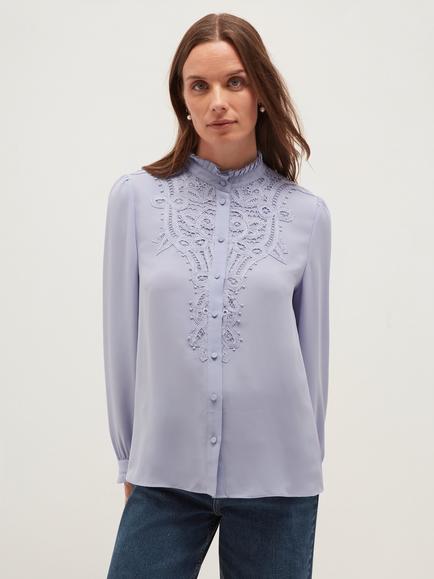 Hobbs Delora Blouse, Blue, Blue