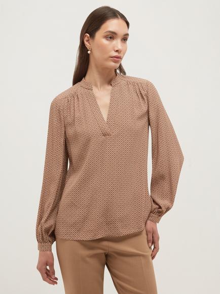 Hobbs Mila Blouse, Brown, Brown
