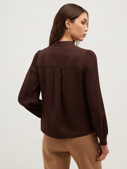 Hobbs Posy Blouse, Brown - view 2, Brown