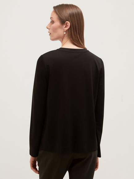 Hobbs Janey Ponte Tunic Top, Black - view 2, Black