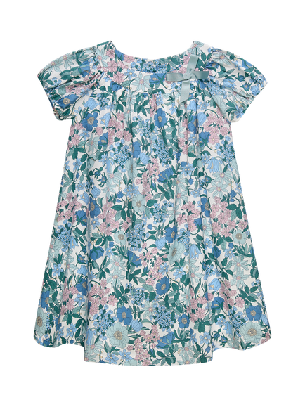 Trotters Kids' Clarabell Dress, Blue/Multi, Blue/Multi