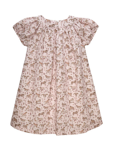 Trotters Kids' Gymkhana Bow Dress, Pink - view 2, Pink