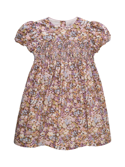 Trotters Kids' Liberty Thorpe Print Short Sleeve Dress, Multi, Multi