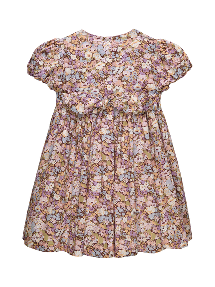 Trotters Kids' Liberty Thorpe Print Short Sleeve Dress, Multi - view 2, Multi