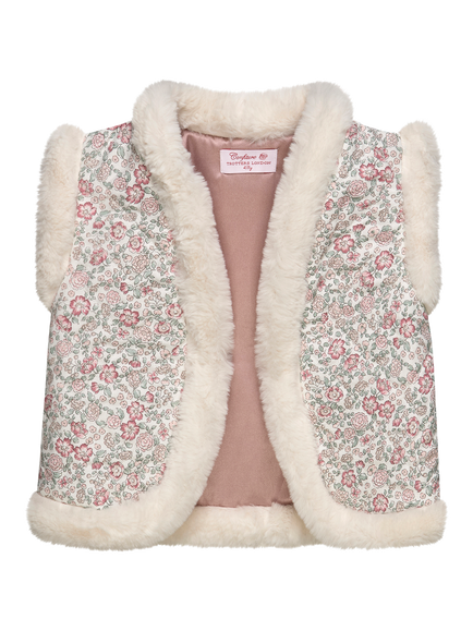 Trotters Kids' Arabella Quilted Gilet, Pink