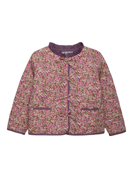 Trotters Kids' Liberty London Chive Quilted Jacket, Plum, Plum