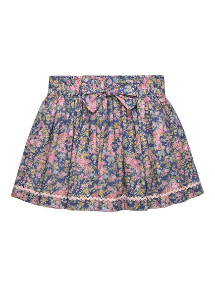 Trotters Kids' Liberty Tatum Print Skirt, Blue Multi, Blue Multi
