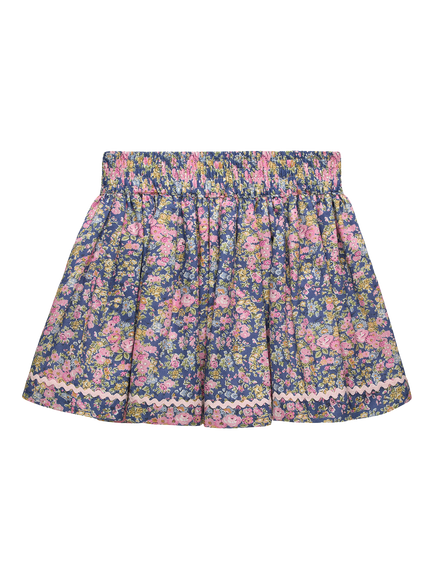 Trotters Kids' Liberty Tatum Print Skirt, Blue Multi - view 2, Blue Multi