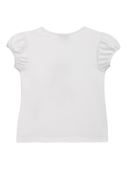 Trotters Kids' Carnation Cotton Ballet T-Shirt, White/Multi - view 2, White/Multi