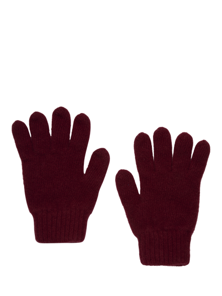Trotters Kids' Wool Blend Gloves, Burgundy, Burgundy