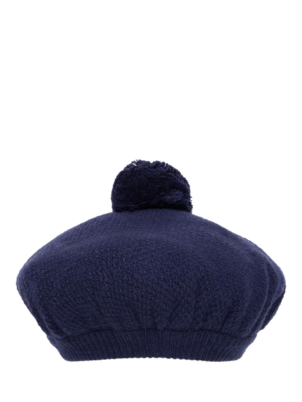 Trotters Kids' Wool Blend Beret, Navy, Navy