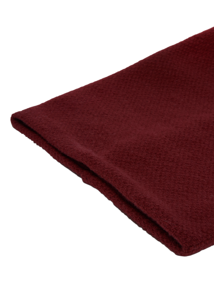 Trotters Kids' Wool Rich Snood Scarf, Burgundy - view 2, Burgundy