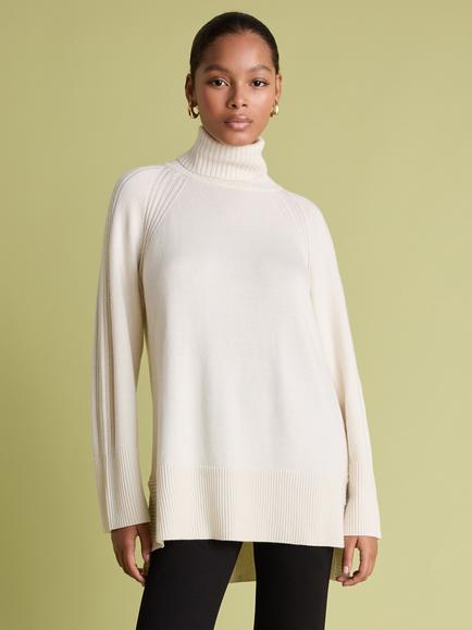 FLORERE Roll Neck Jumper, White, White